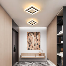 Carica l'immagine nel visualizzatore di Gallery, Lampada da Soffitto a LED, 24W Quadrata Moderno Nero