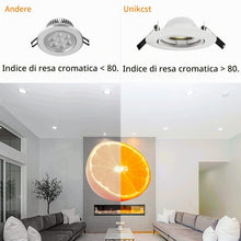 Carica l'immagine nel visualizzatore di Gallery, 6x aretti LED da Incasso per Cartongesso Dimmerabili Orientabili 6W,Bianco Caldo 3000K 500LM Faretti Led Soffitto Incass