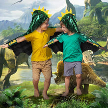 Carica l'immagine nel visualizzatore di Gallery, Aomig Mantello di Dinosauro per Bambini - Costume da Drago con Maschera per Giochi di Ruolo, Festa a Tema Carnevale Masq