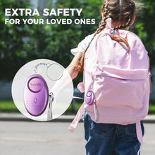Carica l'immagine nel visualizzatore di Gallery, SUNMAY Allarme Personale, 5 Pezzi 140DB Sirena Mini Sistema di Sicurezza Torcia LED Allarme Portachiavi per Anziani, Bam