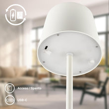 Carica l'immagine nel visualizzatore di Gallery, BRILONER - Lampada da tavolo LED senza fili IP44 con touch, dimmerabile, batteria e sorgente luminosa sostituibili, da c