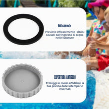 Carica l'immagine nel visualizzatore di Gallery, Set di 2 tappi invernali per piscine, resistenti al gelo e a tenuta stagna, 2 pezzi con guarnizione, tappi invernali per
