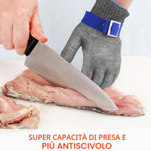 Carica l'immagine nel visualizzatore di Gallery, Brevanza guanti antitaglio cucina, guanti da lavoro antitaglio livello 9, guanti anti taglio per alimenti, guanto anti-t