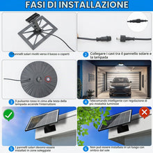 Carica l'immagine nel visualizzatore di Gallery, LEKIA Lampada Solare da Esterno con Telecomando, Dimmerabile Lampadario Solari 244 LED Luci Solari da Giardino con Senso
