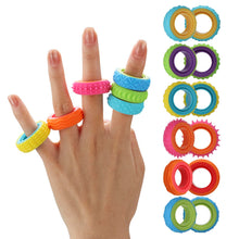 Carica l'immagine nel visualizzatore di Gallery, Dual Fidget Ring Rings, Set da 12 Anelli Antistress per Adulti e Ragazzi