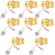 Carica l'immagine nel visualizzatore di Gallery, Luci Decorative LED USB Ricaricabili, 2m 20 LED Fairy String Lights, a Batteria per Barattoli, Matrimonio, Centrotavola 