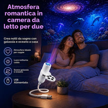 Carica l'immagine nel visualizzatore di Gallery, Proiettore di luce notturna, proiettore HD dinamico 5D olografico per luce notturna, proiettore HD Star Plug and Play, r