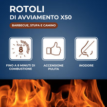 Carica l'immagine nel visualizzatore di Gallery, STARWAX Rouleaux allume-feu FSC, boîte de 50