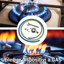 Carica l'immagine nel visualizzatore di Gallery, Crisalide®- Kit Tubo REGOLATORE Professionale 4 pz (Gas, Gpl) Cucina, Barbecue, Stufa: 1 Tubo+1 Regolatore+2 Fascette+1C