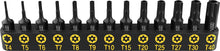Carica l'immagine nel visualizzatore di Gallery, LEXIVON Attacco a vite Torx approva movimentazione, Set in acciaio con lega Premium S2 stella di sicurezza 13 pezzi, T4 