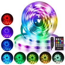 Carica l'immagine nel visualizzatore di Gallery, Hually Striscia LED 3M/9.8ft, 90 LEDs Strisce LED RGB 5050 con Telecomando RF,Sincronizza con la musica, 4 Modalità, Imp