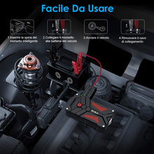 Carica l'immagine nel visualizzatore di Gallery, BIUBLE Avviatore Batteria Auto, 3000A Portatile Avviatore Emergenza per Auto(Adatto a 7.0L Gas o motore diesel 5.5L litri), 12V Jump Starter Booster Power Bank, Torcia a LED