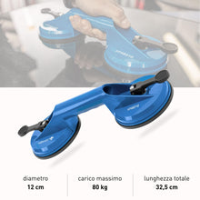 Carica l'immagine nel visualizzatore di Gallery, Hogert Technik HT4B316 Sollevatore a ventosa Blu