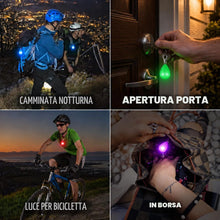 Carica l'immagine nel visualizzatore di Gallery, 2 luci LED impermeabili per cani con USB ricaricabile per passeggiare di notte, attaccate al collare, al guinzaglio o al