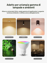 Carica l'immagine nel visualizzatore di Gallery, Fitop Lampadine Alexa Inteligente LED GU10, Dimmerabile Lampadina Smart 4.7W=50W, RGB &amp; 2200K-6500K Bianco Freddo Caldo,