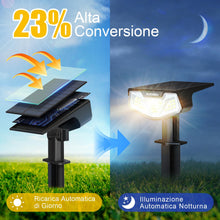 Carica l'immagine nel visualizzatore di Gallery, 2 Pezzi Faretti Solari a LED da Esterno, Lampade Luci Solari da Giardino Potenti 3 Modalità 32 LED IP65 Impermeabile Luc
