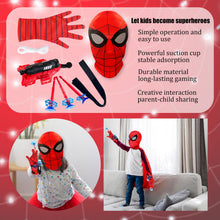 Carica l'immagine nel visualizzatore di Gallery, TKGEOUE Set di 2 Launcher Glove, Launcher Gloves e Maschera,Spider Launcher Glove,Guanti Launcher per Giochi, Spiderman Glove Launcher Set,Spider Web Launcher Toy