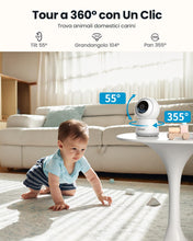 Carica l'immagine nel visualizzatore di Gallery, ieGeek 2K Telecamera WiFi Interno Supporta 2,4/5GHz, 3MP Videocamera Sorveglianza Esterno con Tracciamento Automatico e Rotazione a 360°, Visione Notturna, Audio Bidirezionale,Funziona con Alexa, SC1