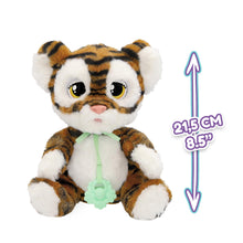 Carica l'immagine nel visualizzatore di Gallery, BABY PAWS TIGRE PELUCHE INTERATTIVO Tigre con suoni che apre e chiude gli occhi e include una borsa per trasportarlo. Pe