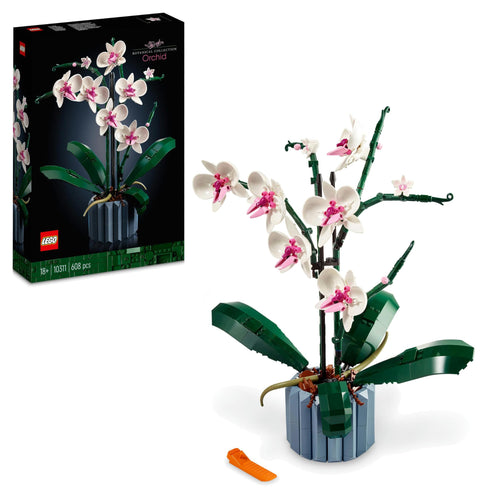 LEGO Icons Orchidea, Set Collezione Botanica Piante Artificiali, Modellino da Costruire con Fiori Finti, Kit Modellismo per Adulti, Idee Regalo per Donna o Uomo, Moglie o Marito, Hobby Creativi 10311