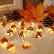 Carica l'immagine nel visualizzatore di Gallery, Luci di Ghianda Autunnale, 3 Metri 30 LED Catene Luminose di Autunnali