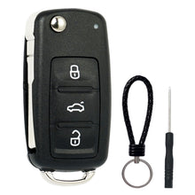Carica l'immagine nel visualizzatore di Gallery, SUPALAND Guscio Chiave di Ricambio a 3 Tasti Per Telecomando Auto Con Lama Compatibile con VW Polo Golf Eos MK6 Beetle P