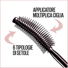 Carica l'immagine nel visualizzatore di Gallery, Maybelline New York Mascara Ciglia Sensazionali, Volumizzante, Effetto Ventaglio sulle Ciglia, Very Black, Confezione da 2 x 9,5 ml