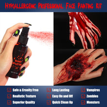 Carica l&#39;immagine nel visualizzatore di Gallery, BOBISUKA Halloween Sangue Finto Lavabile 3 Pz: 1 Plasma Coagulato+1 Spray di Sangue Finto+1 Sangue Finto Gocciolante Sicuro per Carnevali, Film, Teatro, Scherzi, Ferite Simulate
