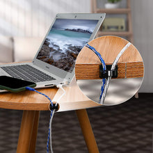 Carica l'immagine nel visualizzatore di Gallery, SOULWIT® 50 pezzi Autoadesivo Clip Cavo, Fermacavi Supporto Organizer la Gestione dei cavi per TV, PC, laptop, cavo Ethe