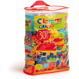 Clementoni Clemmy Plus - 60 Mattoncini per Costruzioni, Gioco Prima Infanzia Made in Italy, Bambini 18-36 Mesi, 100% Igienici e Lavabili, per Sviluppare Manualità, Percezione Visiva e Fantasia, 14880