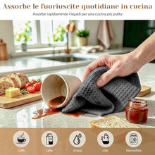 Carica l'immagine nel visualizzatore di Gallery, Zindoo 4 Pezzi Strofinacci Cucina Microfibra 40x40 cm Grigio