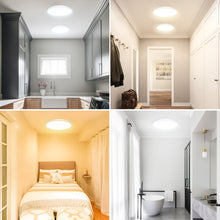 Carica l'immagine nel visualizzatore di Gallery, 18W Plafoniera LED Soffitto [2 Pezzi], 2100LM Lampada da Soffitto 3 Colori 3000K/4000K/6500K Lampadario LED Moderna Ø22c