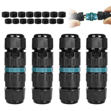 Carica l'immagine nel visualizzatore di Gallery, 4 Pezzi Connettori Elettrici per Cavi Esterni IP68,Scatola di Giunzione Impermeabile Ø5-12 mm,manicotto di collegamento 