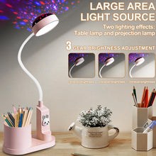 Carica l'immagine nel visualizzatore di Gallery, Aicharynic Lampada da Scrivania per Bambini: Lampada da Notte LED con Port penna, Lampada da Tavolo Dimmerabile con Proi