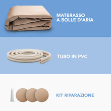 Carica l'immagine nel visualizzatore di Gallery, AIESI® Materasso Antidecubito di ricambio a bolle d'aria con tubo senza compressore, 130 Celle, Portata 150 Kg, Kit di r