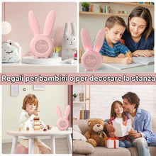 Carica l'immagine nel visualizzatore di Gallery, Homealexa Sveglia Bambini da Comodino Sveglia di Coniglio con Luce Notturna Funzione Snooze Timer Lampada Orologio da Ta