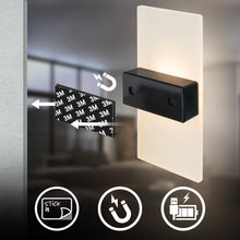 Carica l'immagine nel visualizzatore di Gallery, BRILONER Sticklights - Lampada parete senza fili con rilevatore di movimento, batteria ricaricabile, rimovibile magnetic