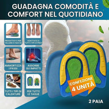 Carica l'immagine nel visualizzatore di Gallery, Set Di 4 Talloniere In Silicone Plantare Ortopedico Per Correggere Fascite Plantare E Spina Calcaneare - Solette Gel Uni