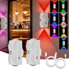 Carica l'immagine nel visualizzatore di Gallery, Applique da Parete Interno, 2pcs Lampada da Parete con Sensore di Movimento, Applique intelligente,Luci LED Camera Plafo