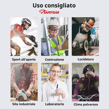 Carica l'immagine nel visualizzatore di Gallery, SAFEYEAR Occhiali Protettivi da Lavoro Antiappanno-SG002 Occhiali Protezione Antigraffio Trasparente Laboratorio Chimico