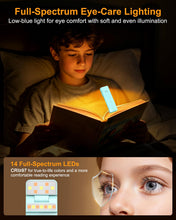 Carica l'immagine nel visualizzatore di Gallery, Gritin Gen 3 Luce per Lettura Libri a Letto-2 Sorgenti Luminose, 5 Colori
