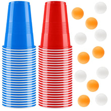 Carica l'immagine nel visualizzatore di Gallery, Kasanni 50 Beer Pong, 500ML Bicchiere di Plastica e 12 Palline da Ping Pong, Bicchieri Beer Pong, Bicchiere di Plastica,