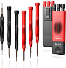 Carica l'immagine nel visualizzatore di Gallery, SHALL Set di 6 cacciaviti di precisione con custodia, 12 misure magnetiche, kit di strumenti di riparazione fai da te pe