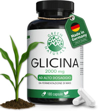 Carica l'immagine nel visualizzatore di Gallery, Green Naturals Glicina 2.000 mg al giorno – 180 capsule