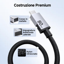 Carica l'immagine nel visualizzatore di Gallery, Cable Matters Cavo USB4 80 Gbit/s, Compatibile con Thunderbolt 5/4, 2 m