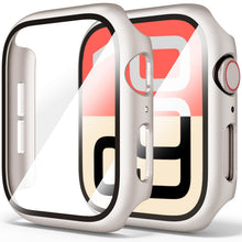 Carica l'immagine nel visualizzatore di Gallery, Mugust 2 Pezzi Cover per Apple Watch SE 3/2/1 /Series 6 5 4 40mm Vetro Temperato Pellicola Protettiva,PC Rigido Case Pro