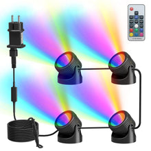 Carica l'immagine nel visualizzatore di Gallery, PChero Illuminazione per laghetto RGB LED subacqueo, illuminazione subacquea, faretto per piscina, luce subacquea, IP68,