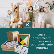 Carica l'immagine nel visualizzatore di Gallery, KUKURULLO Set di 25 Tangram Gadget Compleanno Bambini Regalini Fine Festa Compleanno Bambini Fantastico Gioco di Puzzle per Bambini Invitati Pensierini Bambini Dopo Festa, Puzzle rompicapo