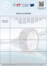 Carica l'immagine nel visualizzatore di Gallery, Catene Da Neve In Metallo 9 mm Omologate TUV e GS Onorm Montaggio Rapido Per Auto Macchina Furgone SUV R13 - R15 Con Ten