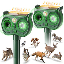 Carica l'immagine nel visualizzatore di Gallery, 2 Pezzi Dissuasore Gatti Ultrasonico Solare Giardino 2026